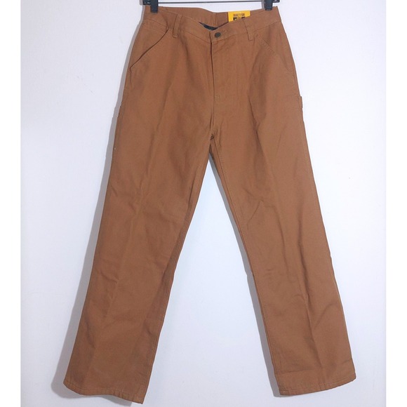 NWT Carhartt Boys' Loose Fit Flannel-Lined Utility Work Pants Dark Mustard SZ 16 - Picture 7 of 16